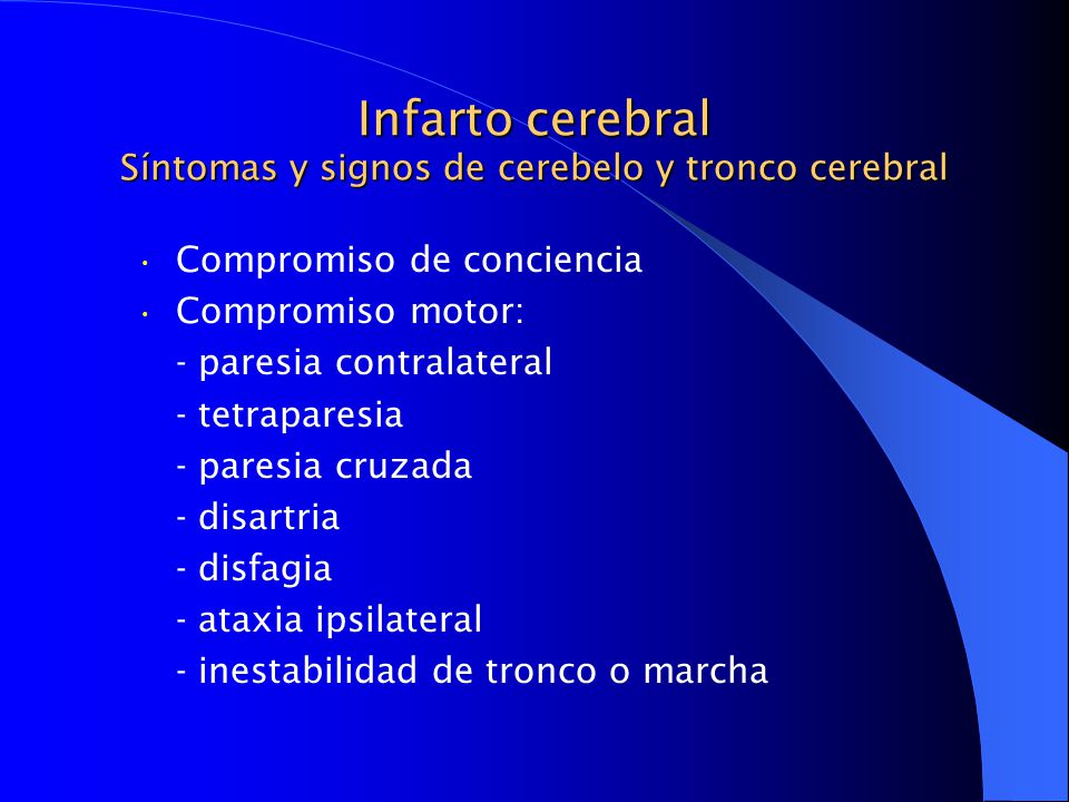lesión cerebelosa signos ipsilaterales de diabetes
